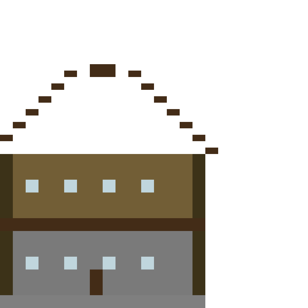 Medieval Tavern Two Floors with Full Interior (Group B) front view