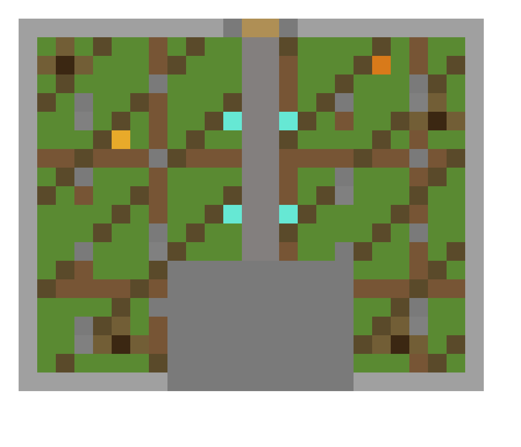 Graveyard with Crypt top view