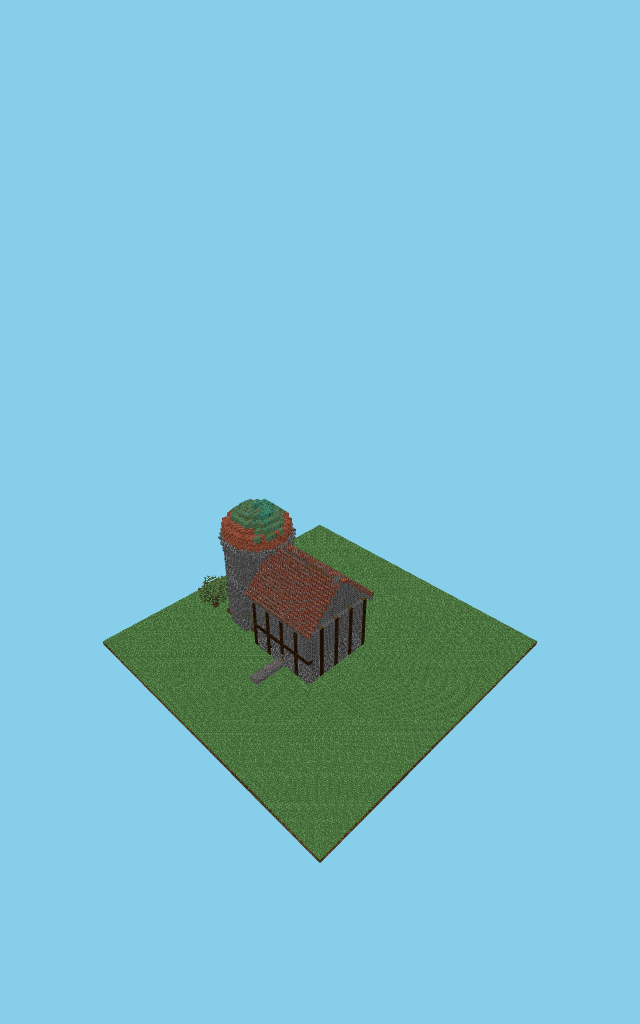 A-indexed wizard tower apothecary, isometric render