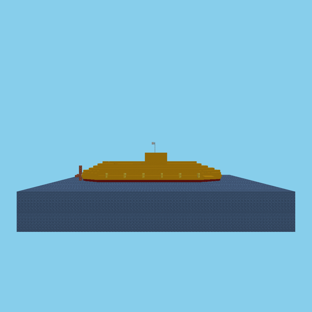 Vintage research submarine (bare) front view