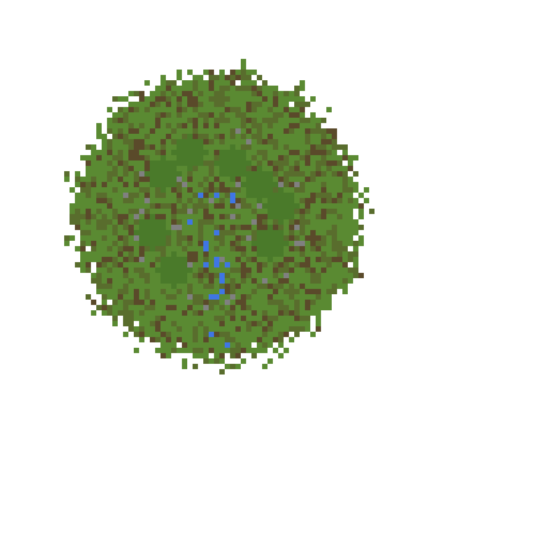 Floating Island with Waterfall top view