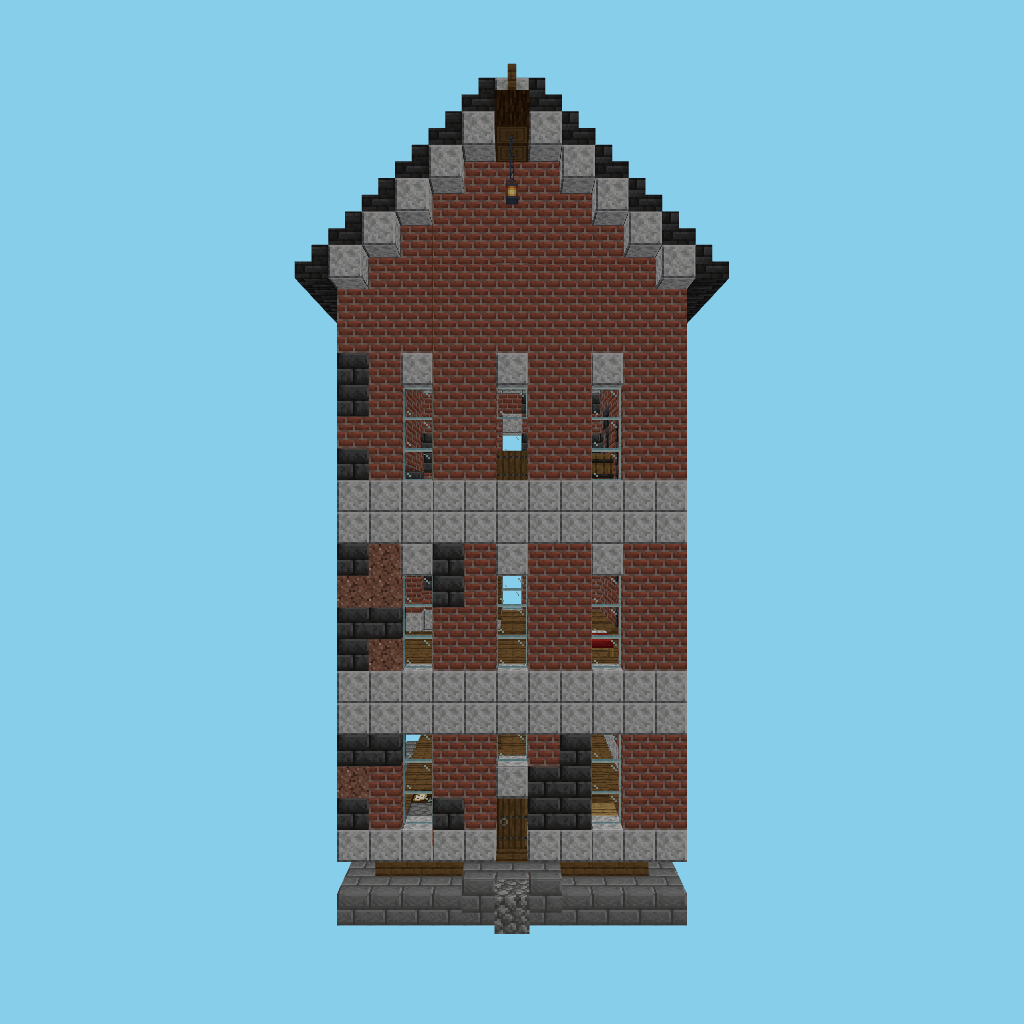 Dutch canal house (guided) front view