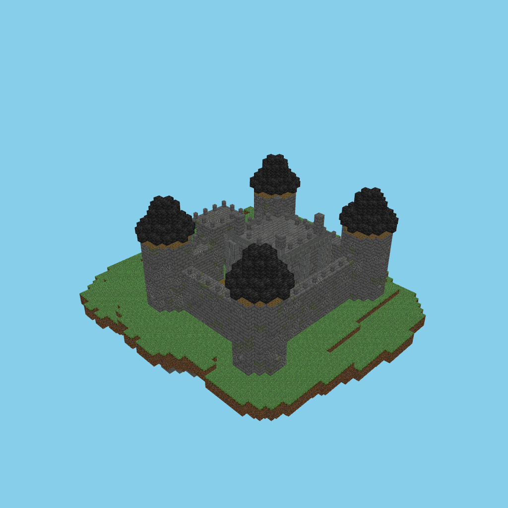 [autoeval-param] Stone keep with curtain wall and gatehouse