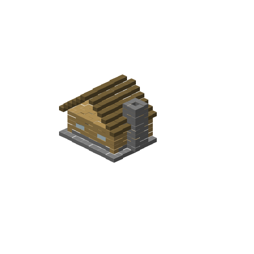 Medieval Cottage, isometric render