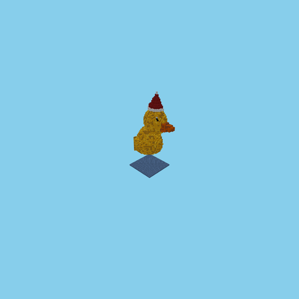 Giant Duck Statue, isometric render