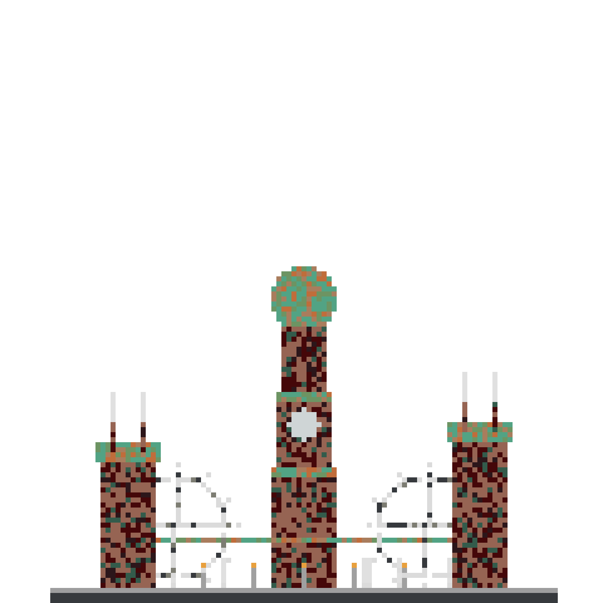 Steampunk Clockwork City front view