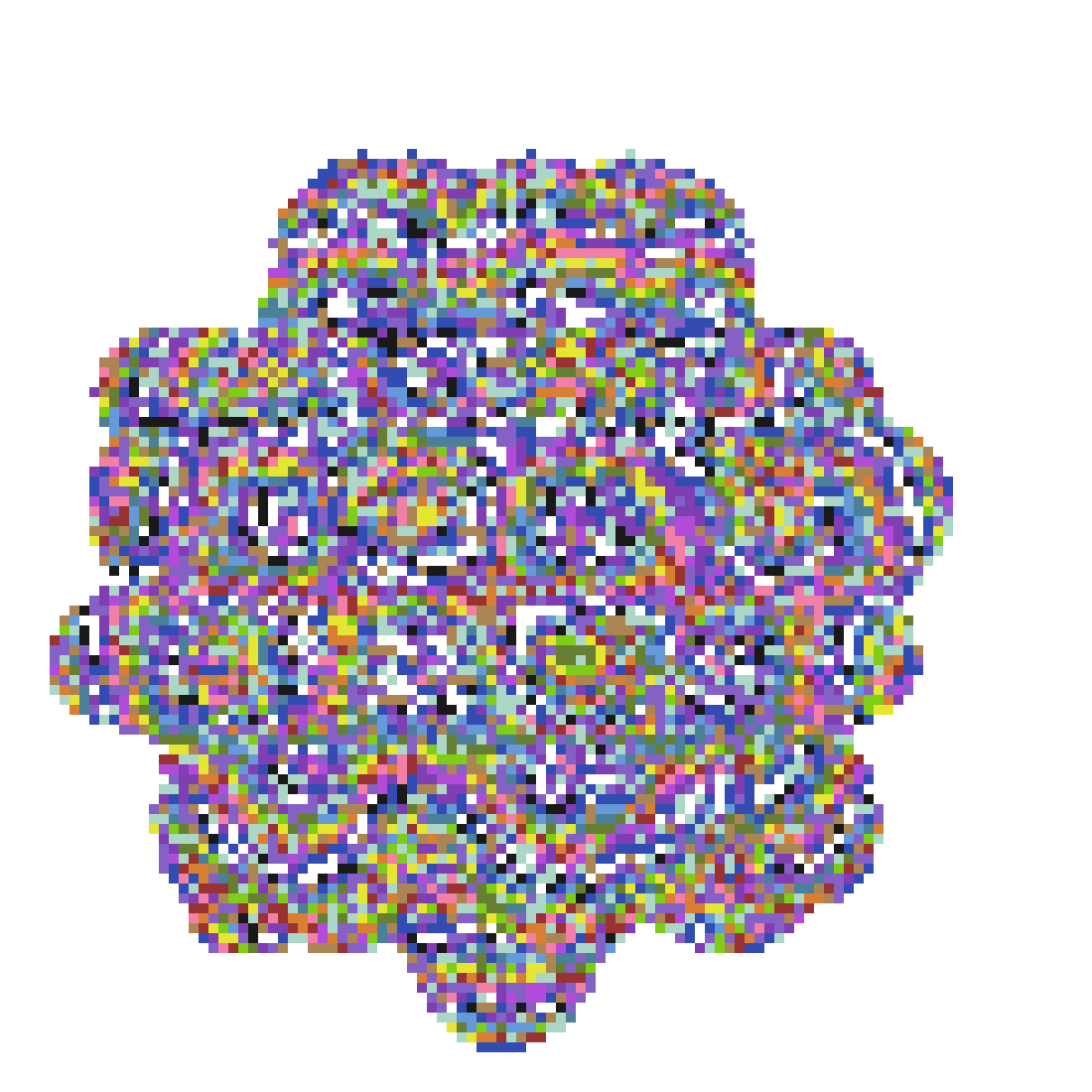 Crystal Mandelbulb — Hollow Surface front view