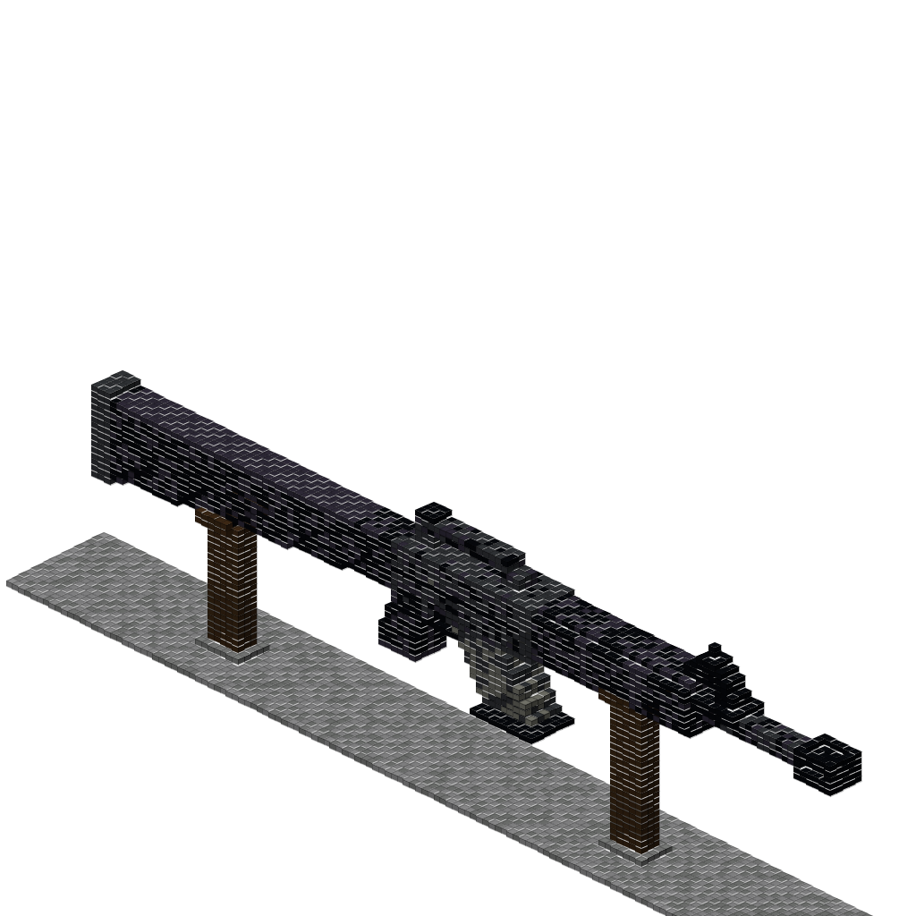 M16A2 Rifle - Museum Display, isometric render