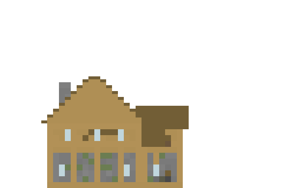 Medieval L-Shaped Tavern front view