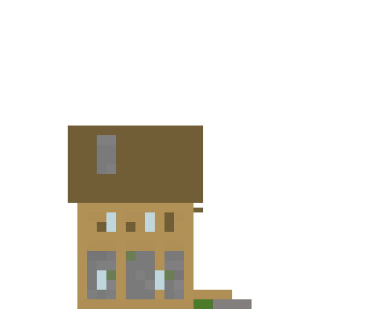 Medieval L-Shaped Tavern side view