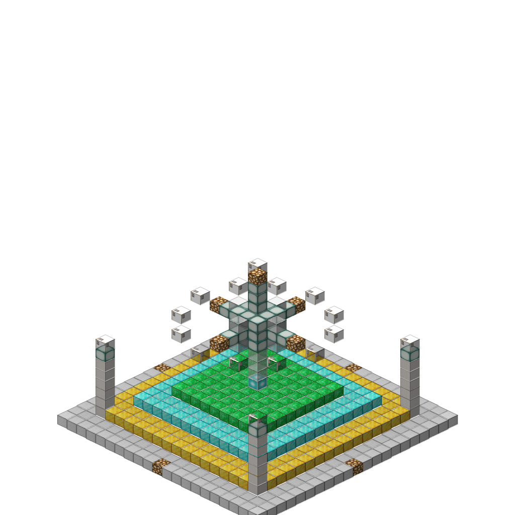 Nether Star Monument, isometric render