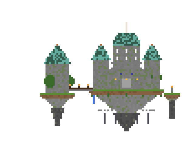 Floating Island Castle back view