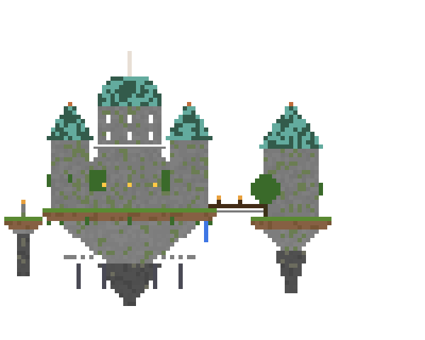 Floating Island Castle front view