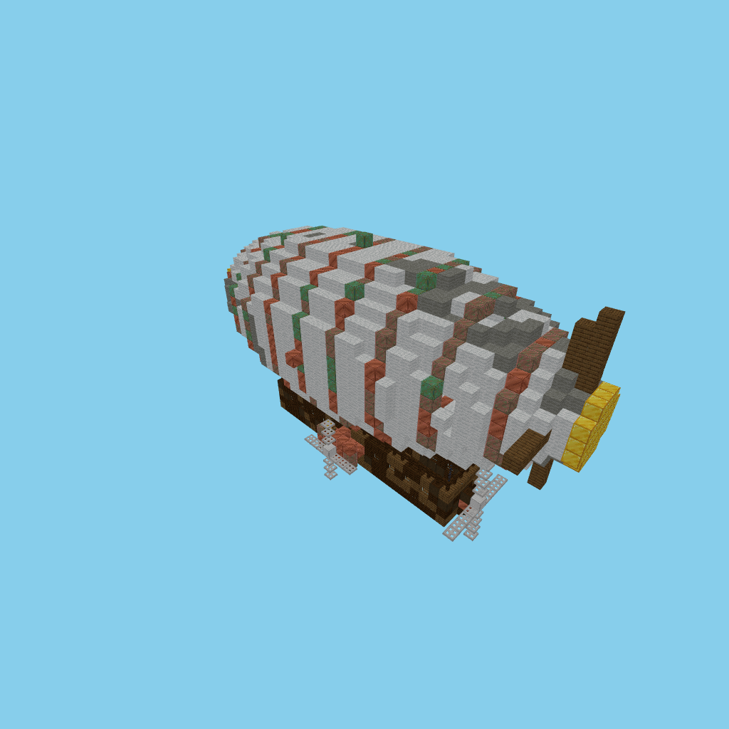 Steampunk airship (guided)