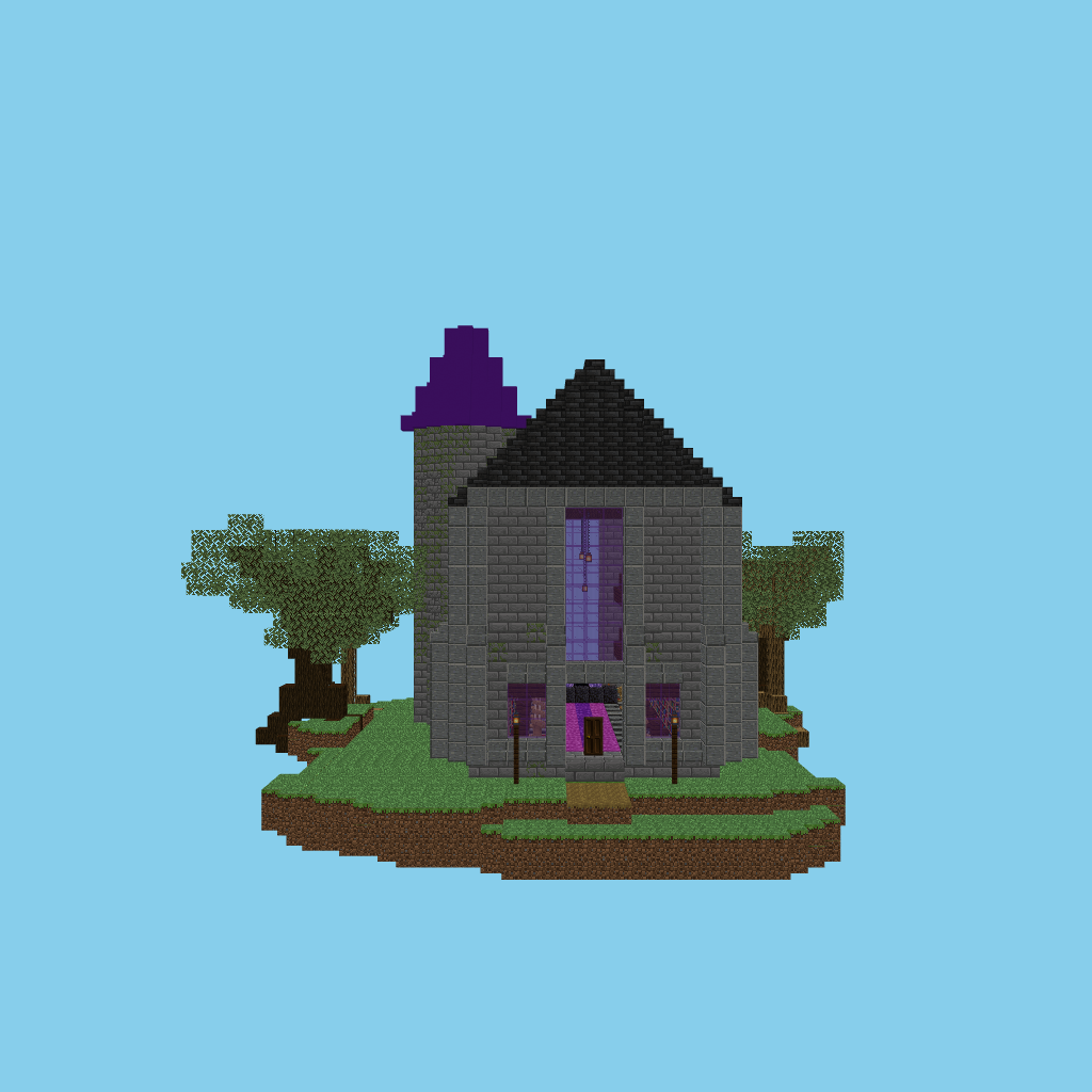 [autoeval-param] Wizard library with tall shelves front view
