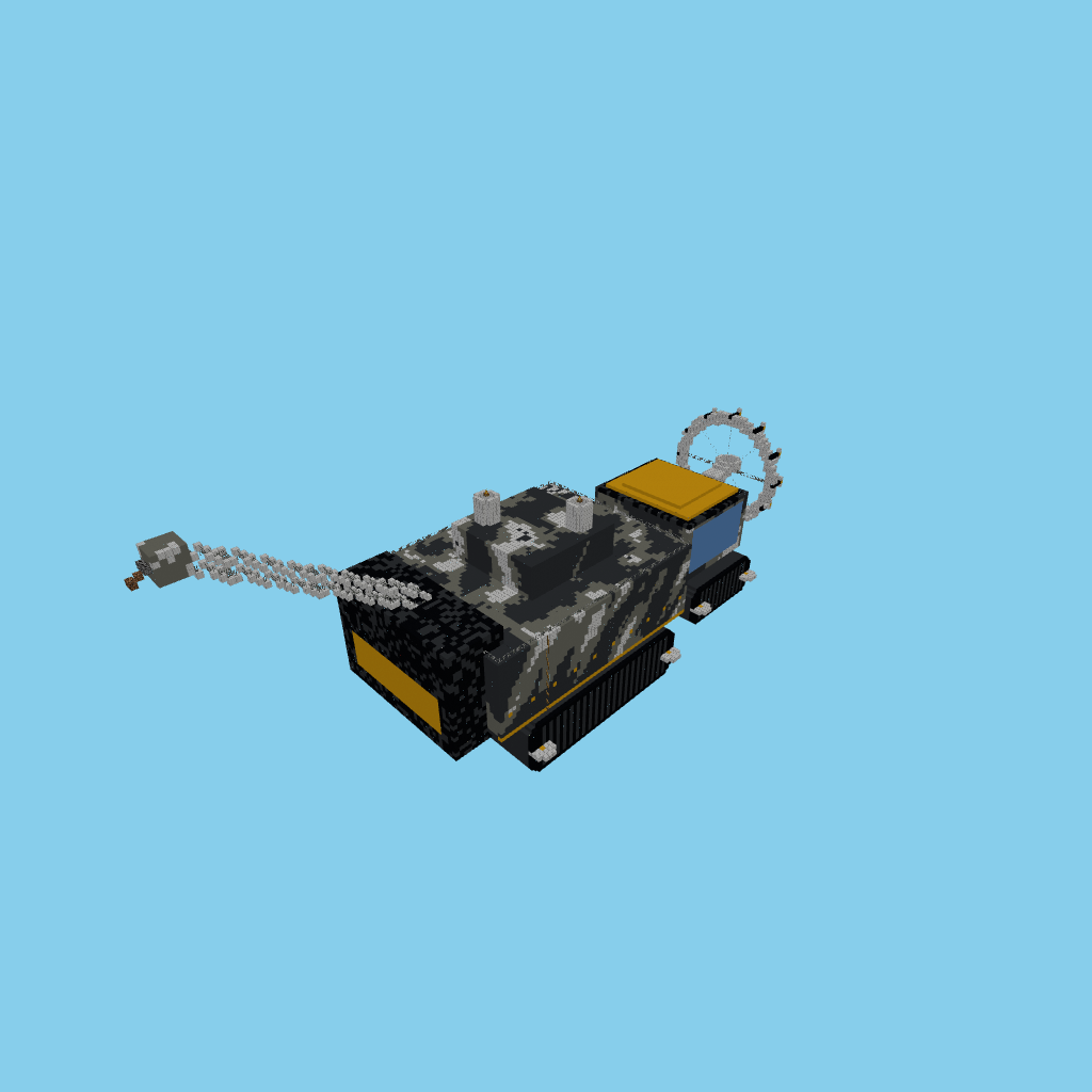 Tank Crane Bucket-Wheel Excavator, isometric render