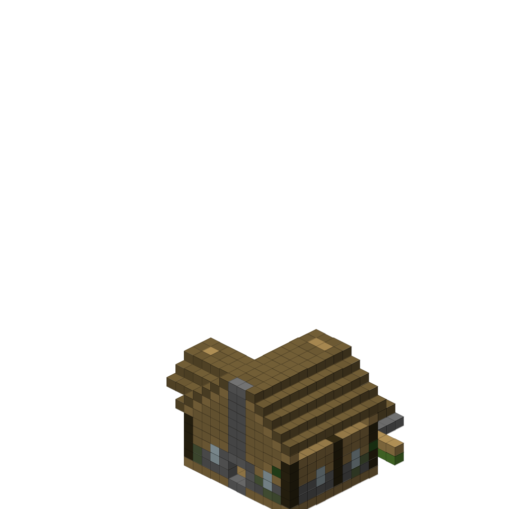 Cozy Medieval Cottage, isometric render