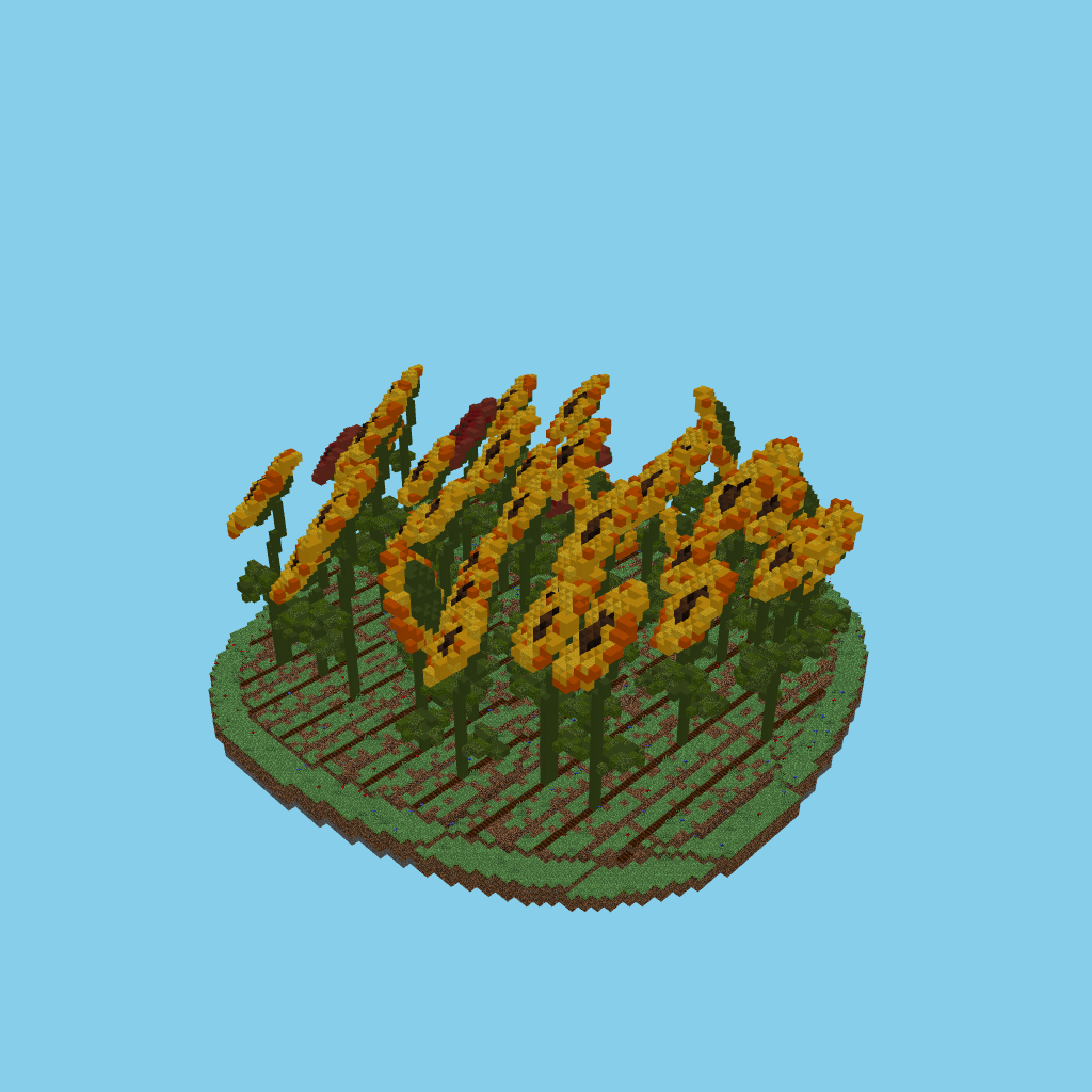 Expo paramétrica #12 — Campo de girasoles que siguen al sol