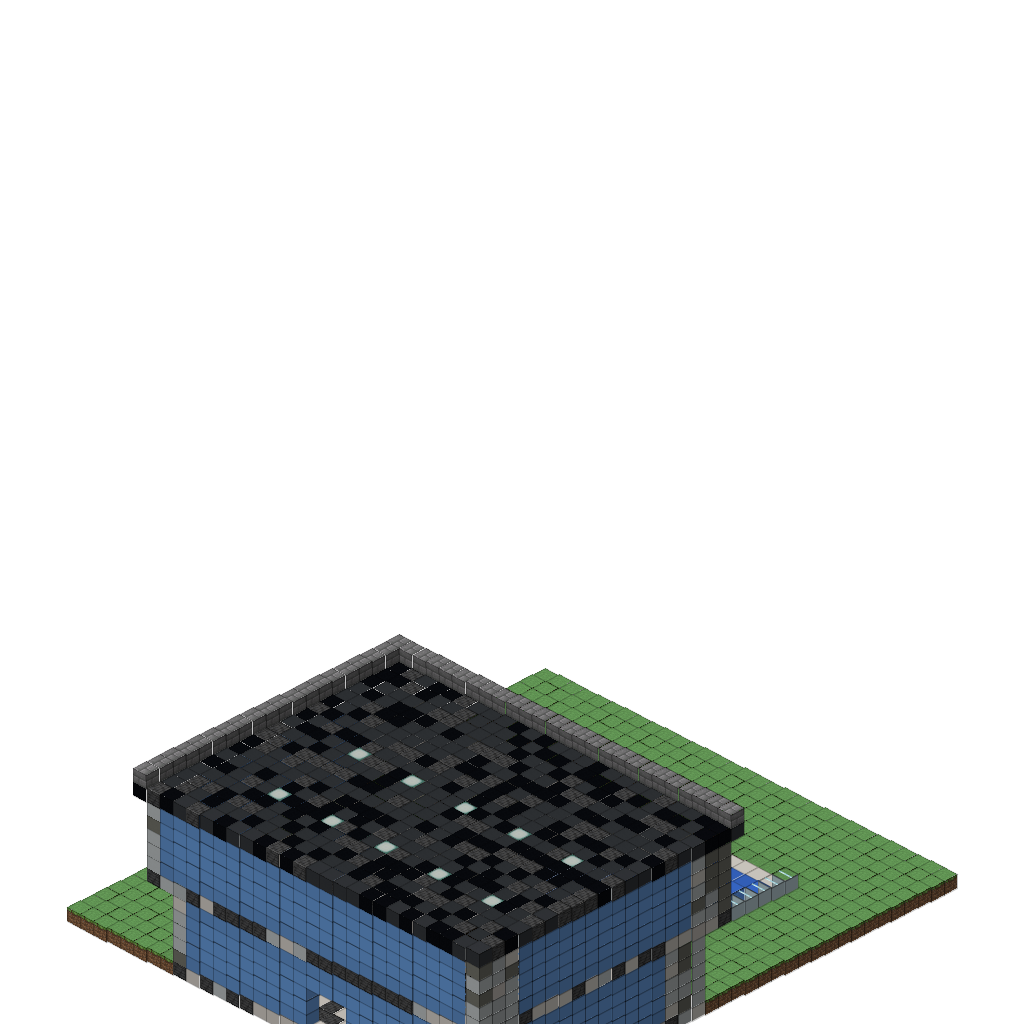 Modern Luxury Villa (Phase 1), isometric render