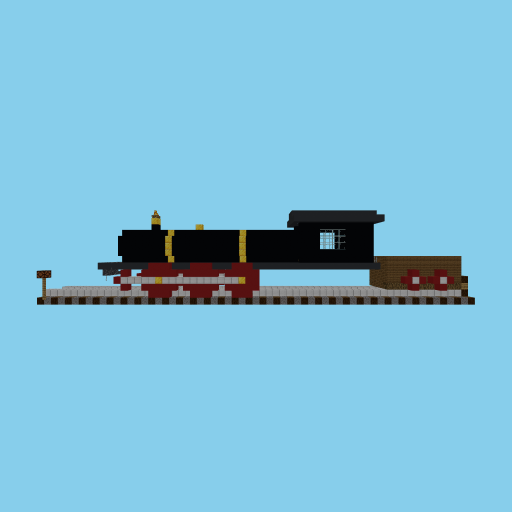 Steam locomotive (guided) front view