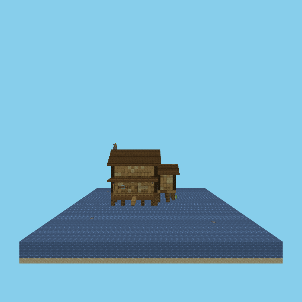 Stilt fishing cottage (indexed) front view
