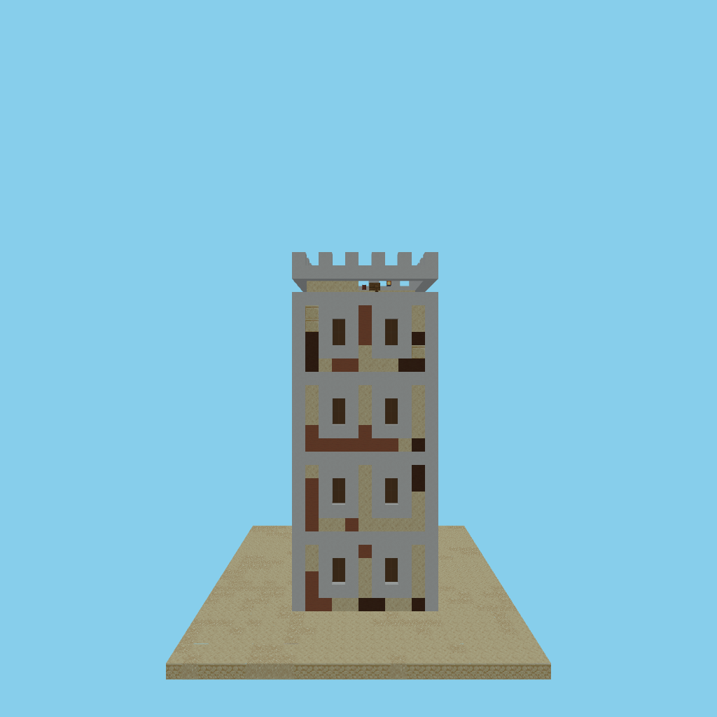 Yemeni tower house (guided) front view