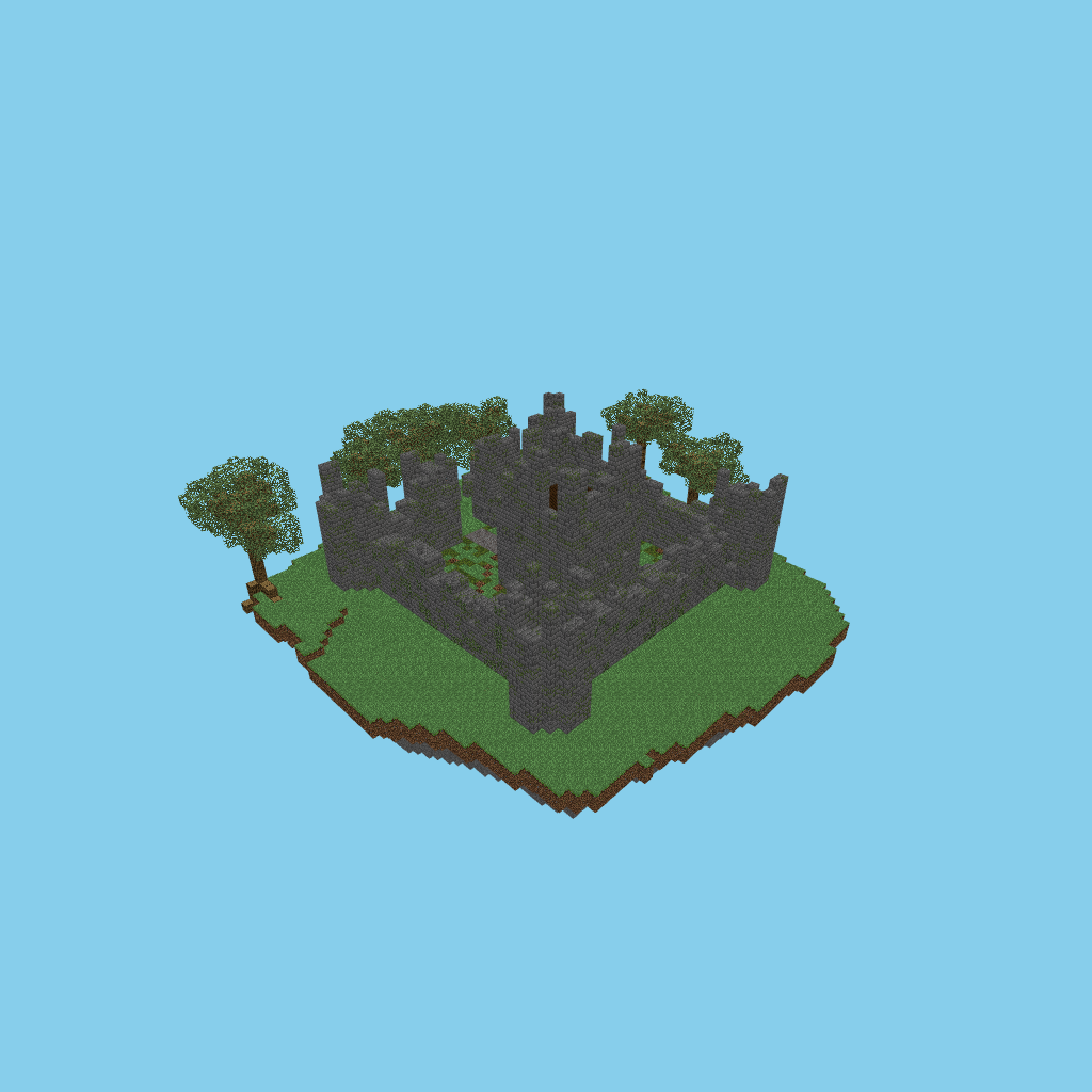 [autoeval-param] Ruined hilltop castle