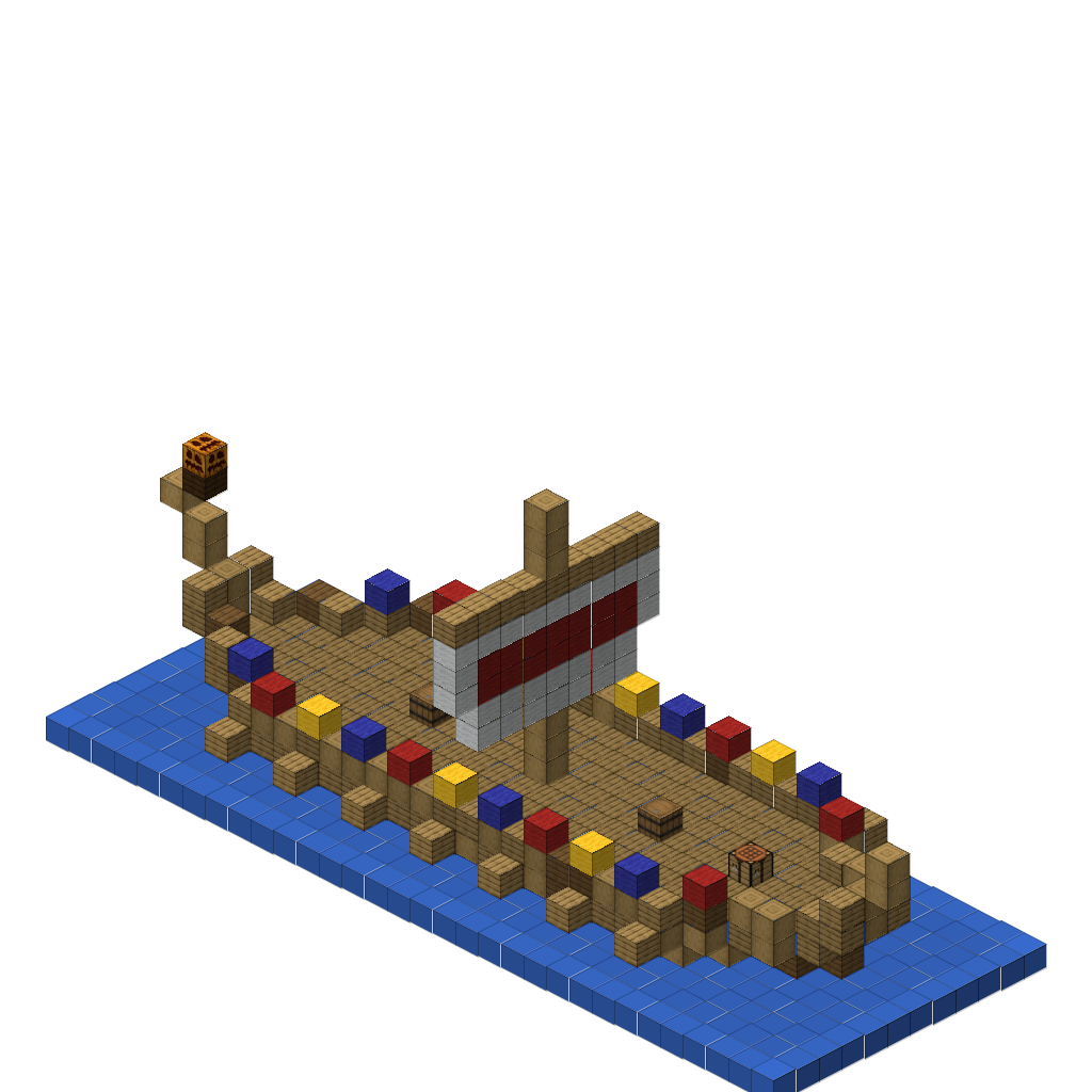 Viking Longship (Phase 1) (Group A), isometric render