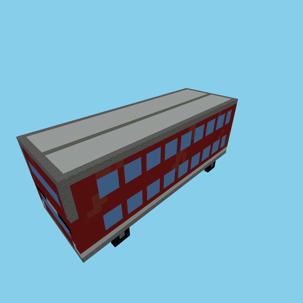 Double-Decker Bus, isometric render