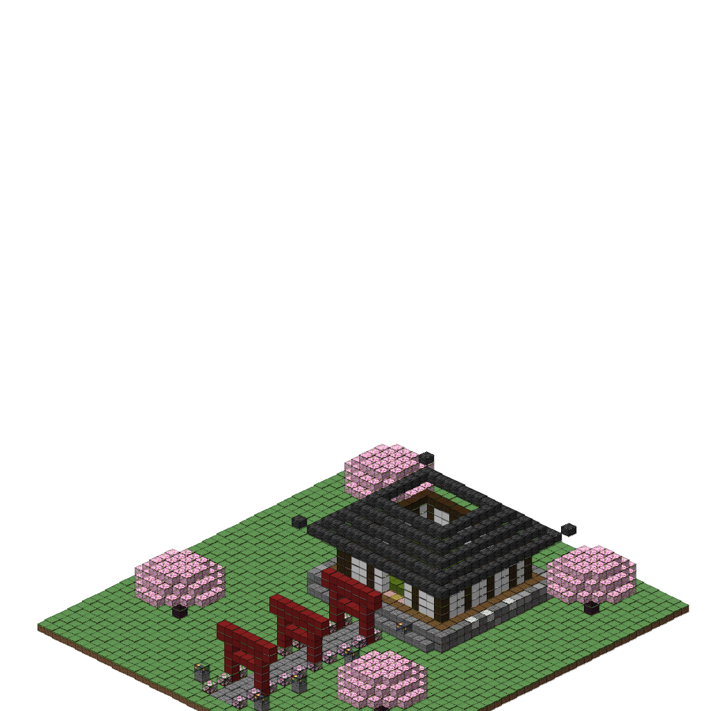 Cherry Blossom Shrine (Phase 1), isometric render