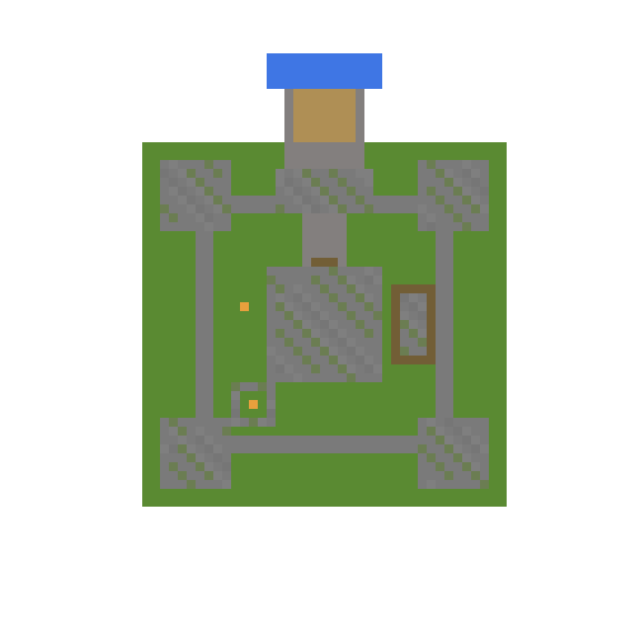 Castillo medieval compacto top view