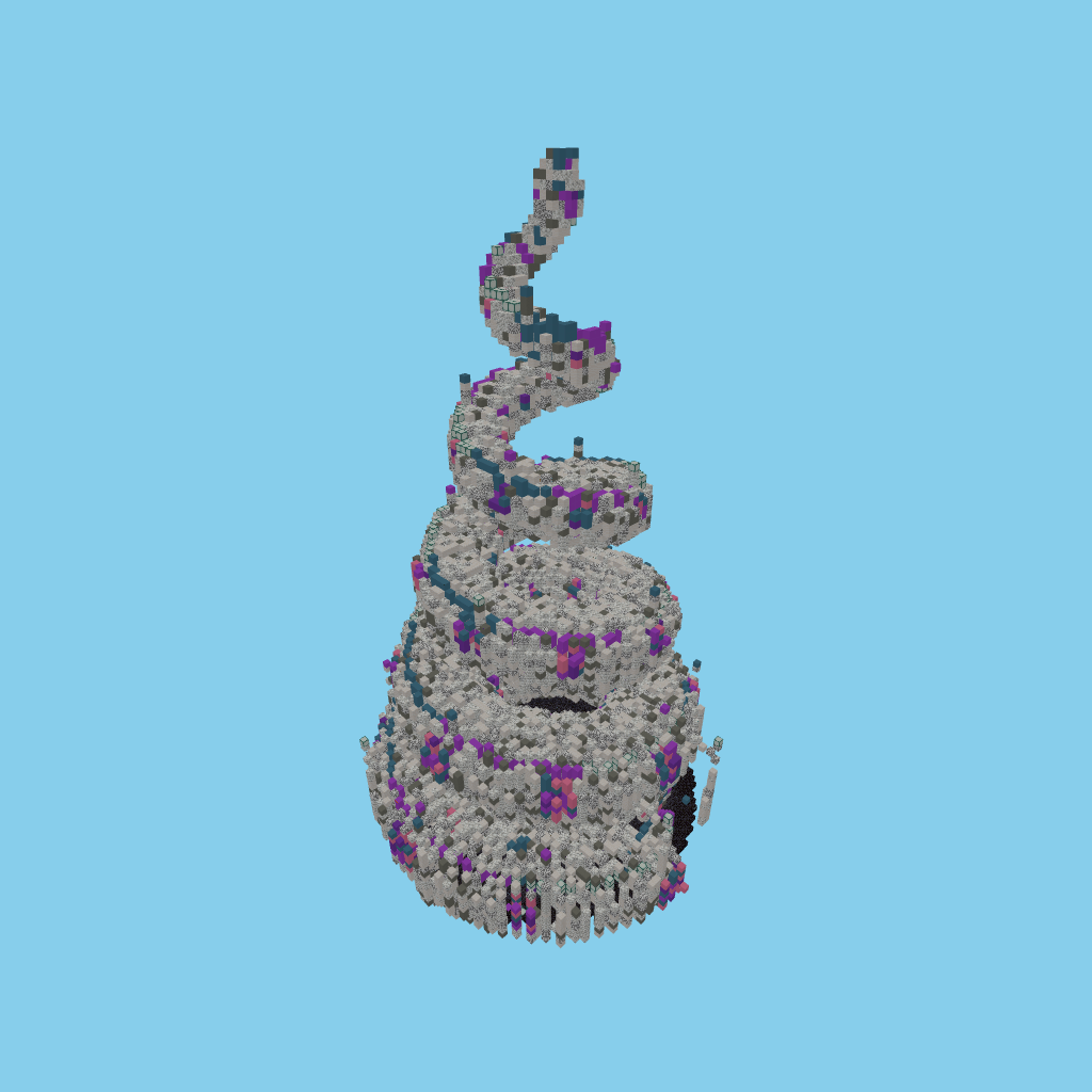 Caracol-Catedral-Neón, isometric render