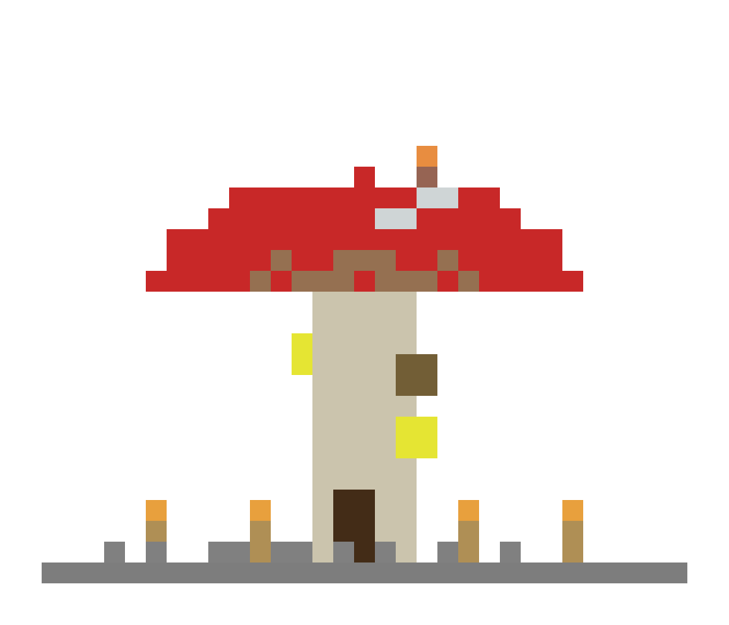 Mushroom Fairy House (Group B) front view