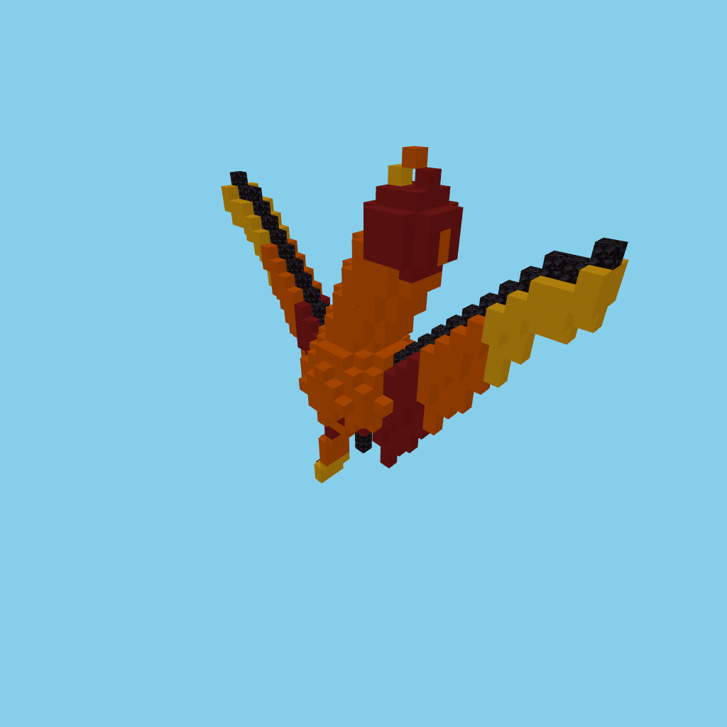 [autoeval bare] phoenix rising with flame wings