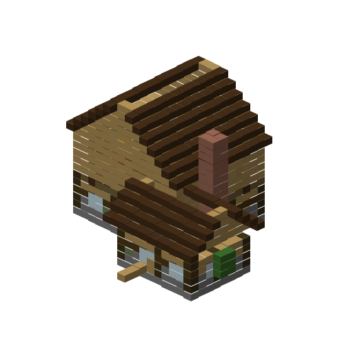 Medieval Tavern - Test B (ASCII comments), isometric render