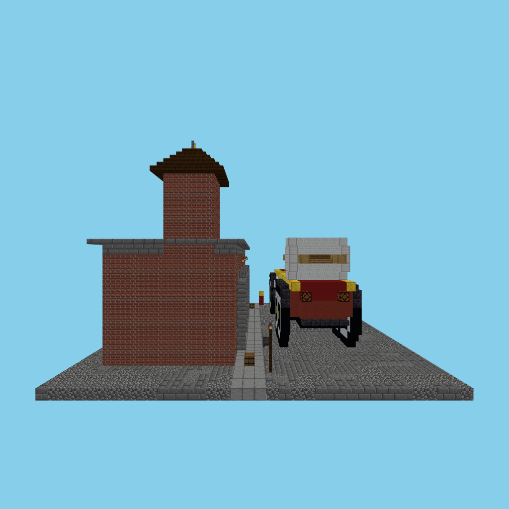 1930s fire engine (guided) side view