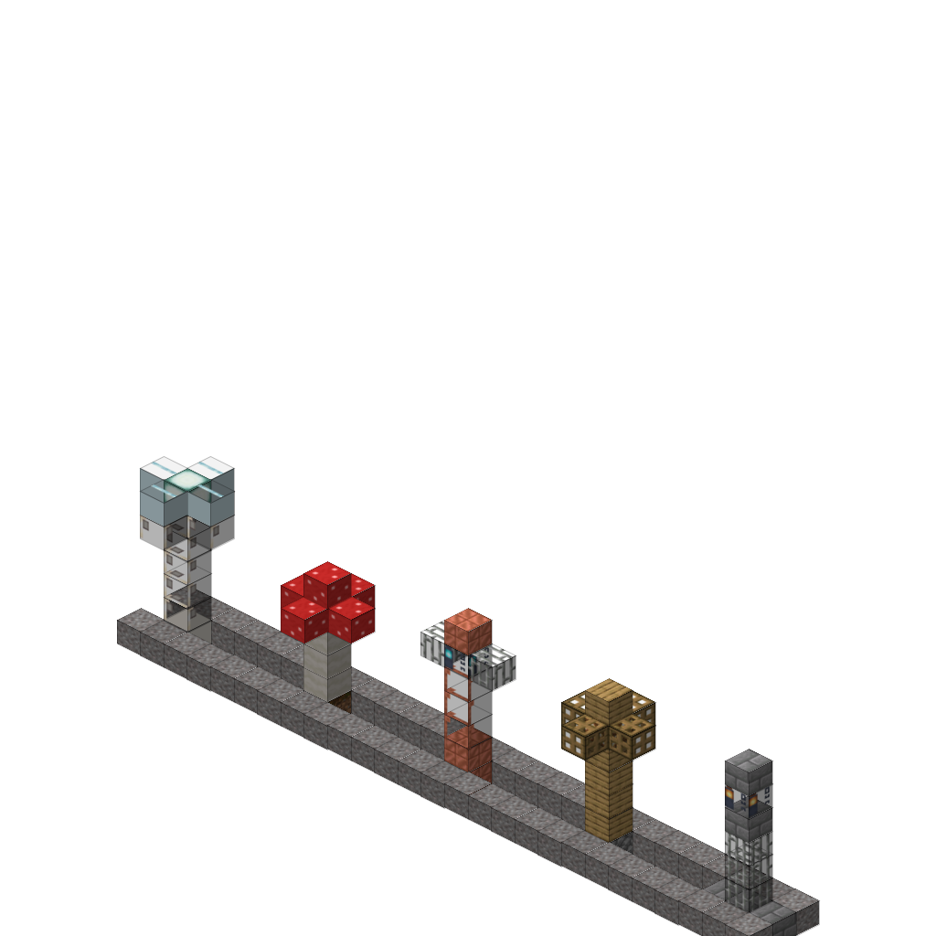 Streetlamp Collection (5 styles), isometric render