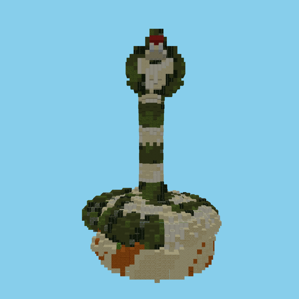 King cobra rearing (guided) front view