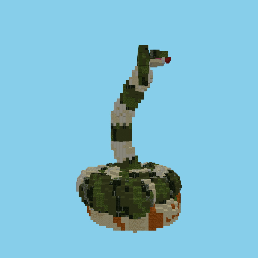 King cobra rearing (guided) side view