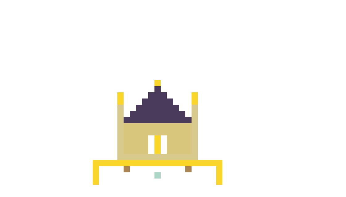 Flying Carpet with Palace front view
