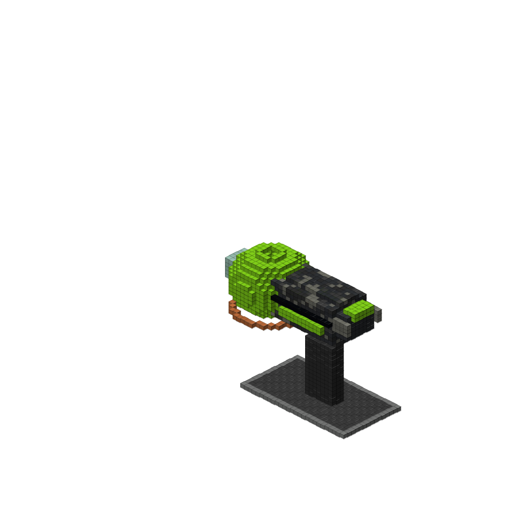 Ray Gun Zombies (disparando), isometric render