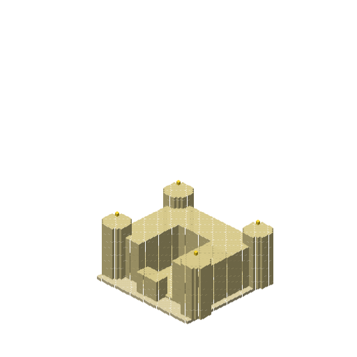 Desert Villa - SKETCH, isometric render