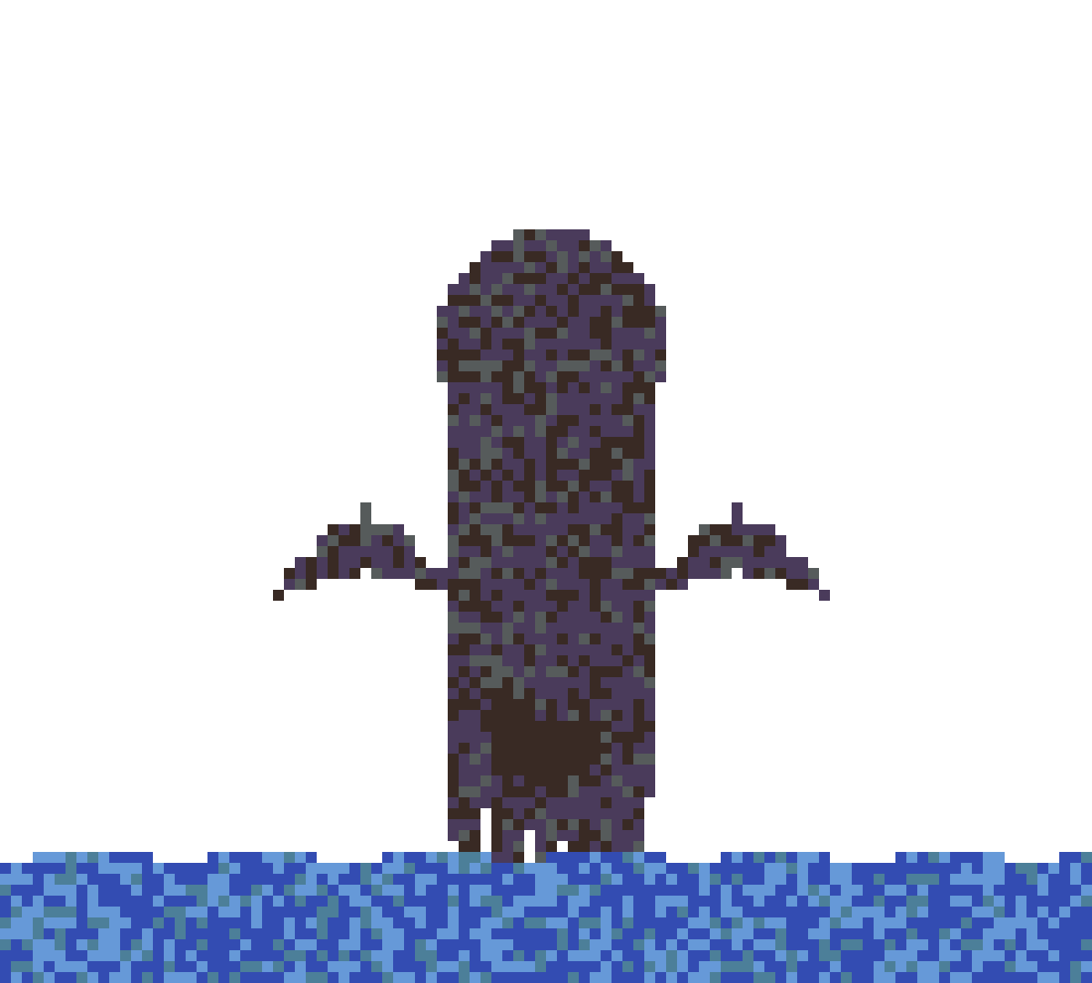 Whale Breaching from Ocean front view