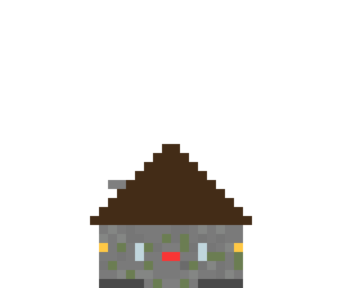 House with 2x2 Piston Door back view