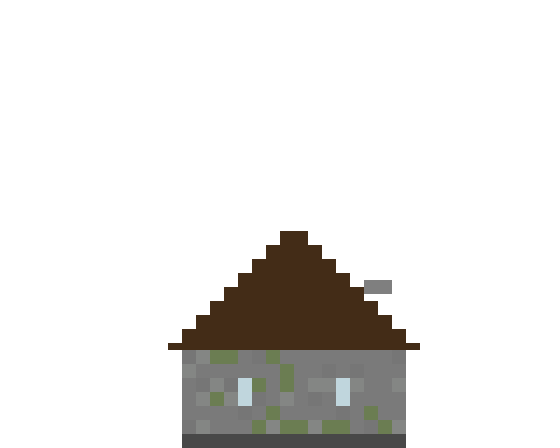 House with 2x2 Piston Door front view
