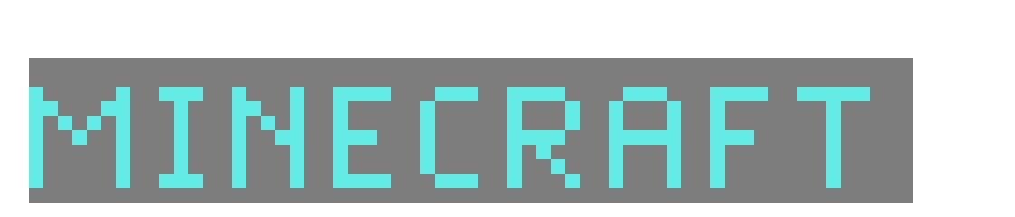 MINECRAFT Block Letters (Group B) front view