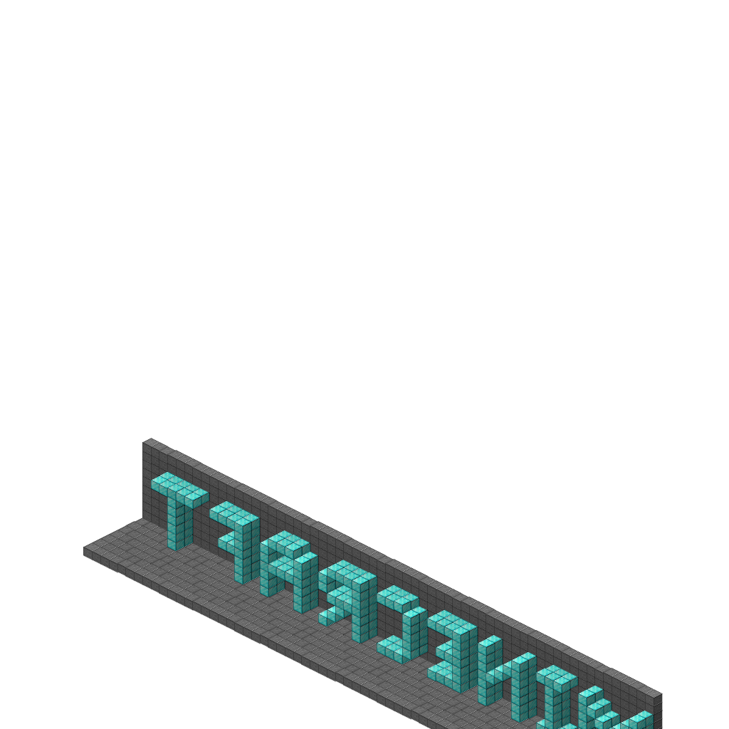 MINECRAFT Block Letters (Group B), isometric render