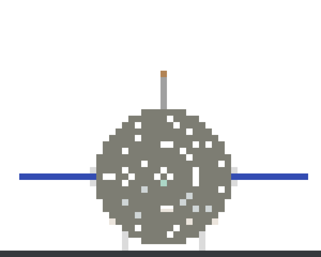 Futuristic Space Station Module front view