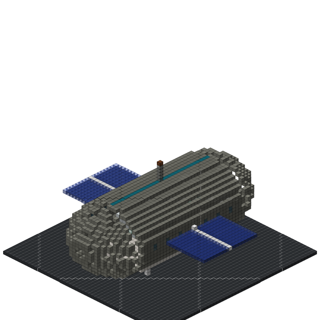 Futuristic Space Station Module, isometric render
