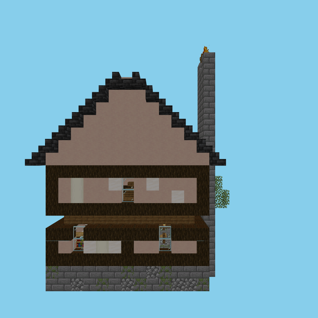 Apothecary shop-and-home (guided) front view